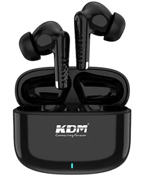 KDM Z4 Jackpods Wireless Earbuds, V5.4 Bluetooth, 30 Hours Playtime, Voice Assistant, Type-C Charging, Black