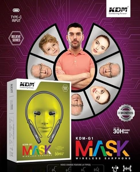 KDM G1 Mask Wireless Neckband Bluetooth
