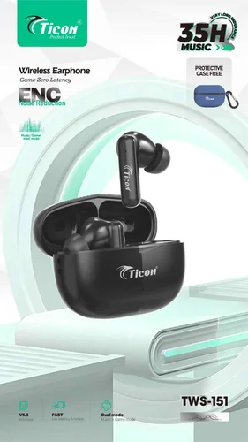 TICON TWS 151 Earpods 35 Hours of Total Playback